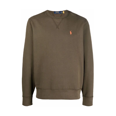 Ralph Lauren Loose Fit Logo Crewneck Sweatshirt Military Green - 710766772-024