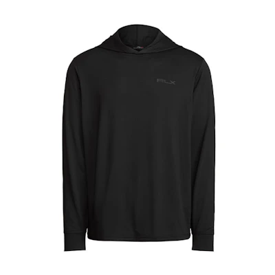 Ralph Lauren Men’s Black Mesh Letter Print Hoodie MNXGKNI16820081