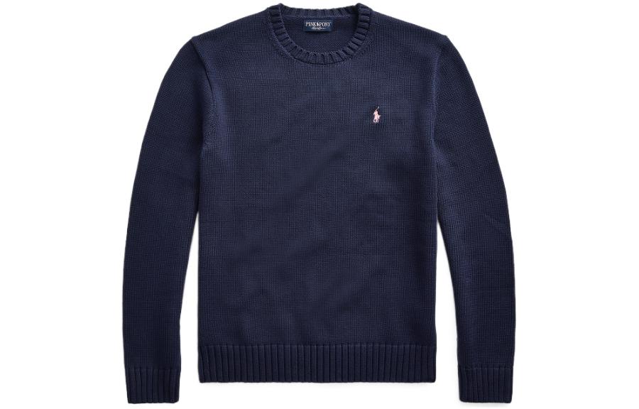 Ralph Lauren Navy Blue Crewneck Sweatshirt with Logo Print for Men MNPOSWE16820195-410 圖 2