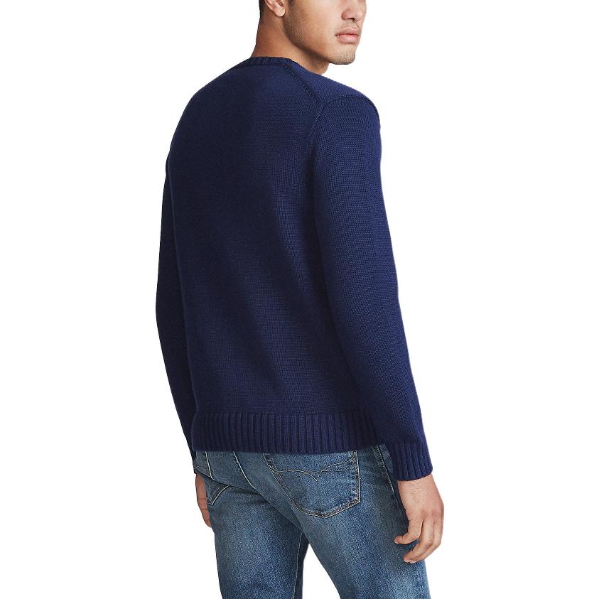 Ralph Lauren Navy Blue Crewneck Sweatshirt with Logo Print for Men MNPOSWE16820195-410 圖 5