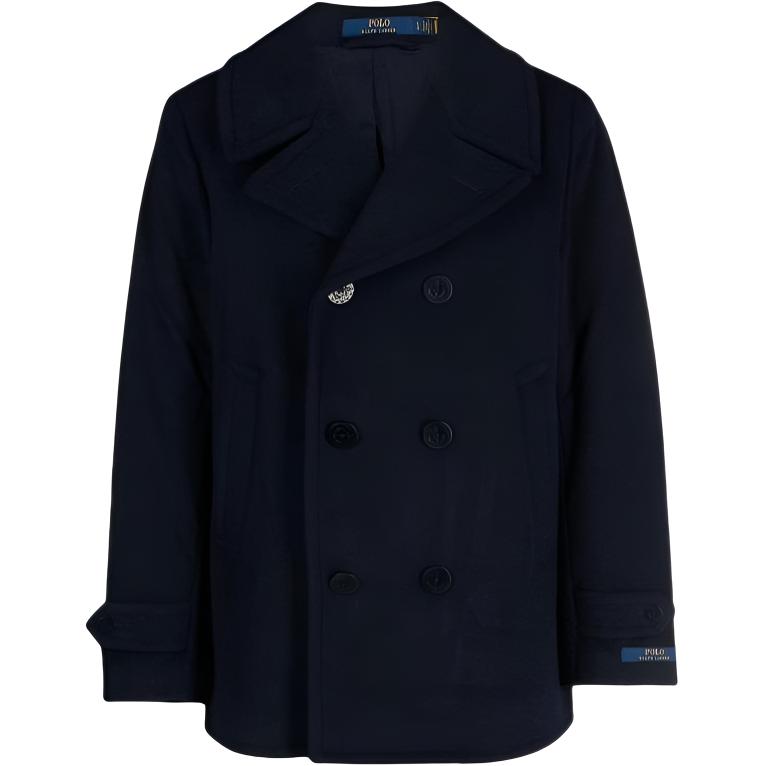 Ralph Lauren Navy Blue Double-Breasted Casual Jacket Long Sleeve 715919467-001