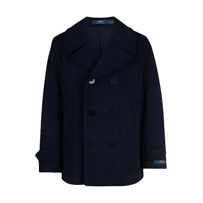 Ralph Lauren Navy Blue Double-Breasted Casual Jacket Long Sleeve 715919467-001