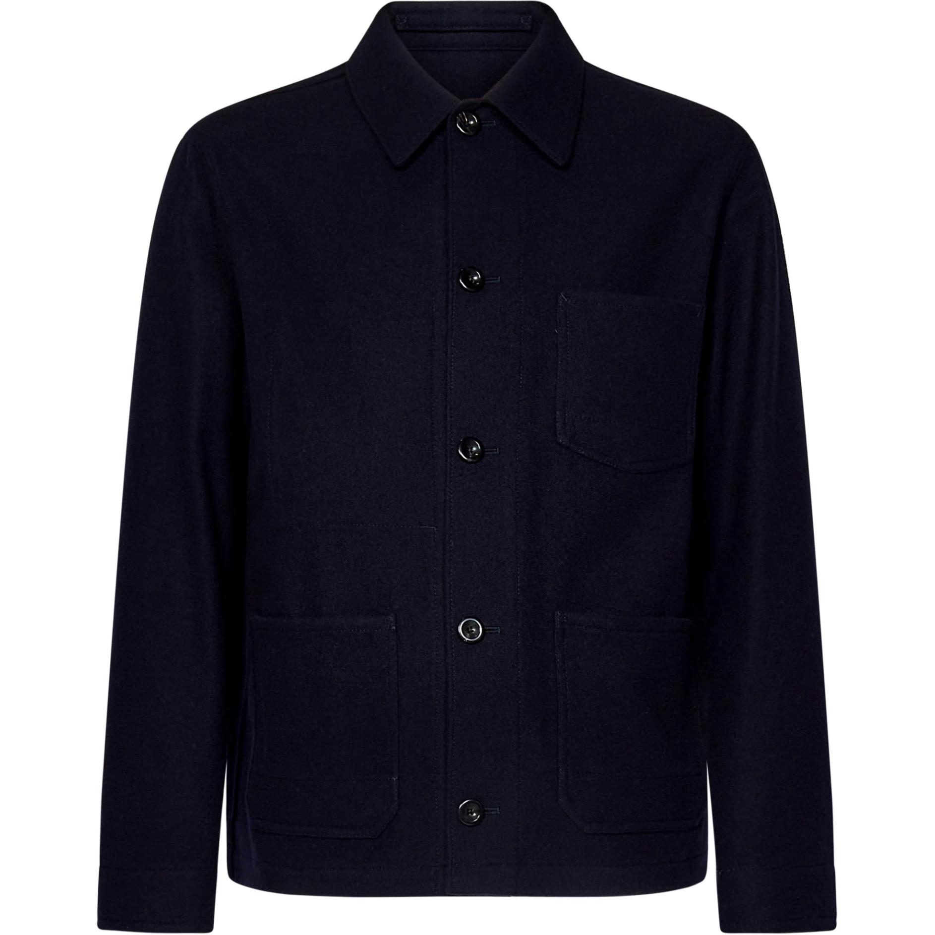 Ralph Lauren Navy Blue Solid Single-Breasted Long-Sleeve Jacket 798958926-002