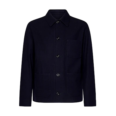 Ralph Lauren Navy Blue Solid Single-Breasted Long-Sleeve Jacket 798958926-002