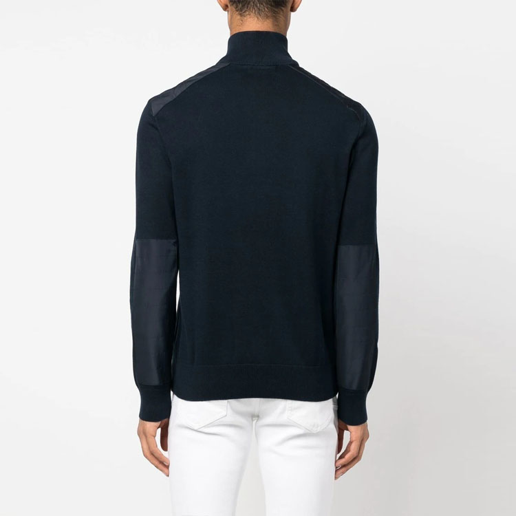 Shop Ralph Lauren 海軍藍繡標半拉鍊衛衣 710858189-001