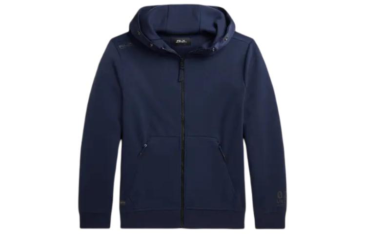 Ralph Lauren Navy Water-Resistant Double-Knit Hoodie Jacket MNRXKNI16820-063