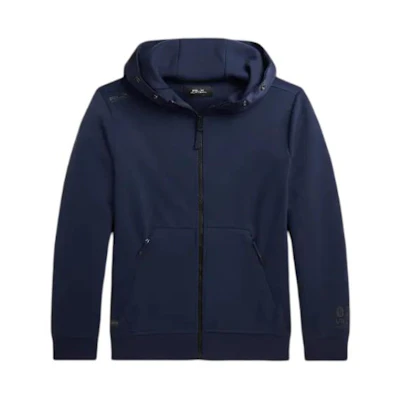 Ralph Lauren Navy Water-Resistant Double-Knit Hoodie Jacket MNRXKNI16820-063