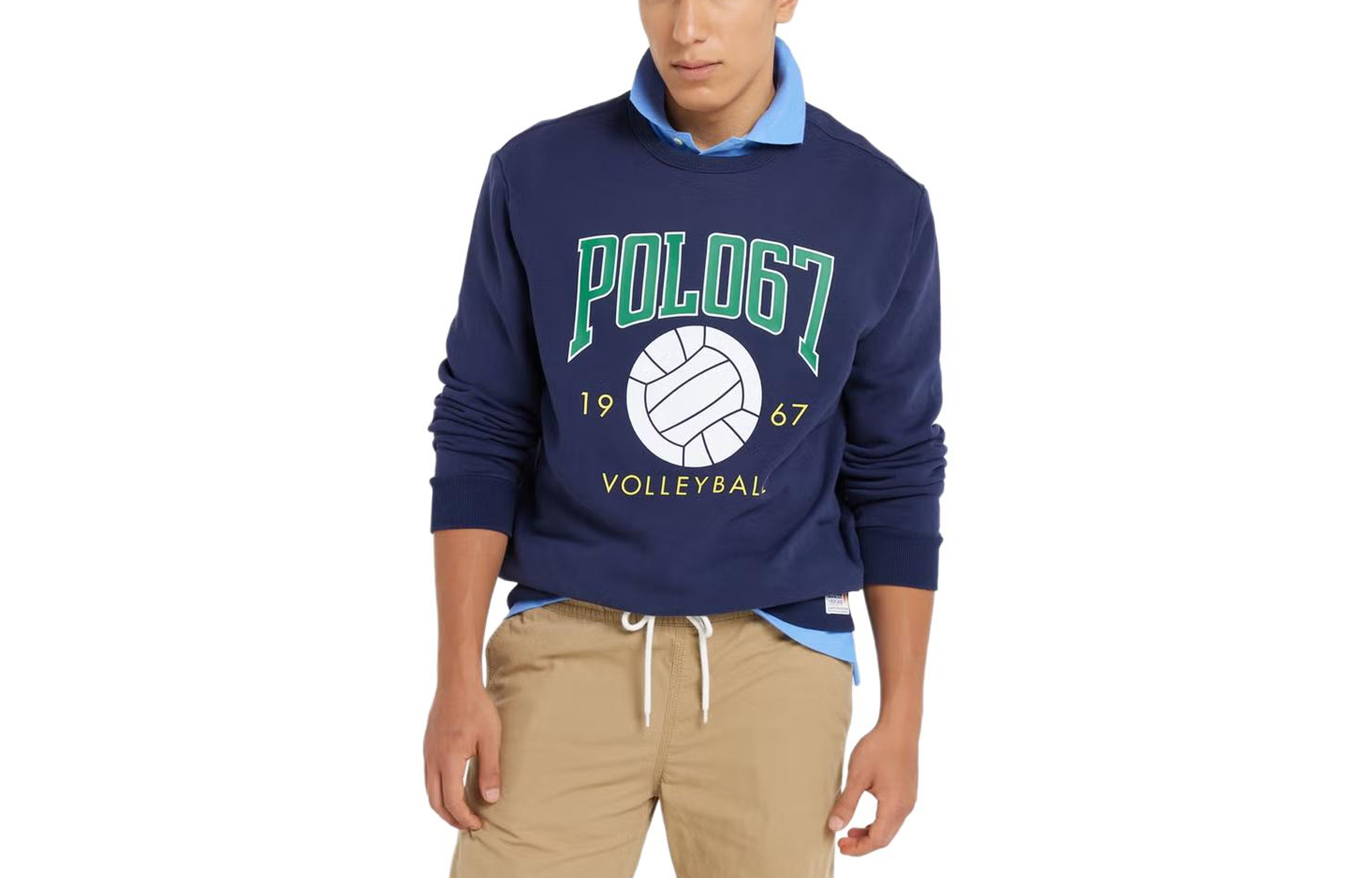 Ralph Lauren Numeric Print Crewneck Sweatshirt Blue - 710909927-001