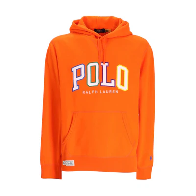Ralph Lauren Orange Hoodie with Letter Print and Drawstring 710890190-002