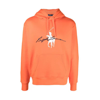 Ralph Lauren Orange Oversized Hoodie with Pony Logo 710839053-011