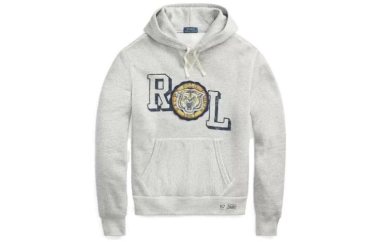Ralph Lauren Oversized Letter Logo Hoodie Grey 710814157-001