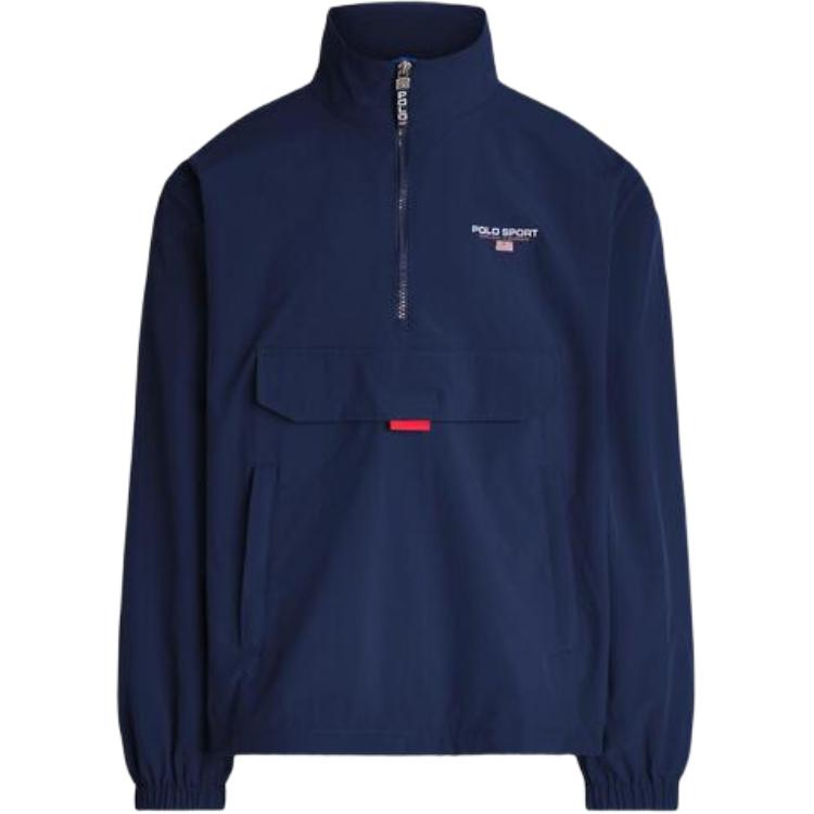 Ralph Lauren Oversized Logo Mockneck Jacket Blue MNPOOTW16021376-410