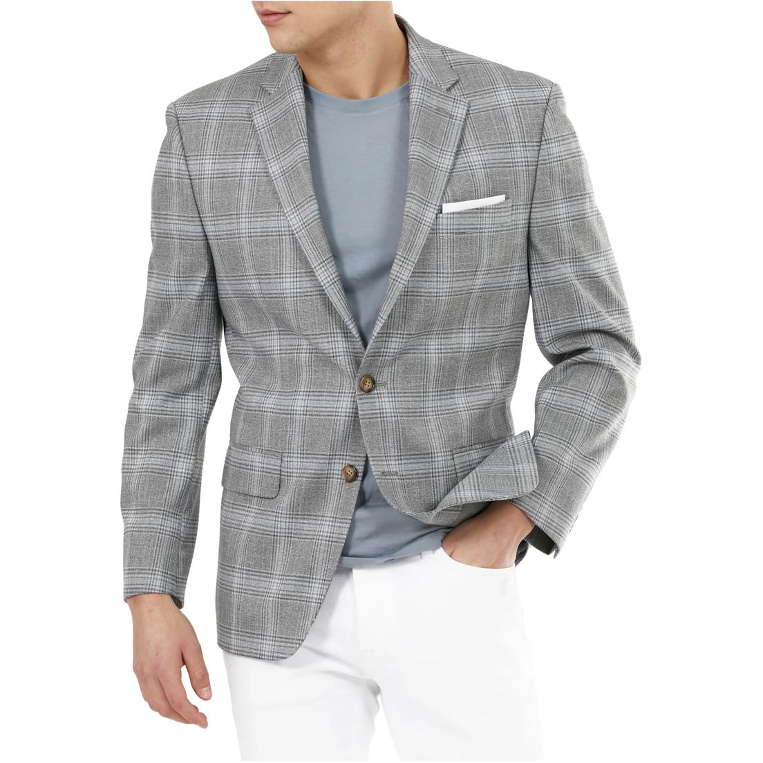Ralph Lauren Plaid Collar Single-Breasted Long-Sleeve Jacket Men’s Grey 628735094-226