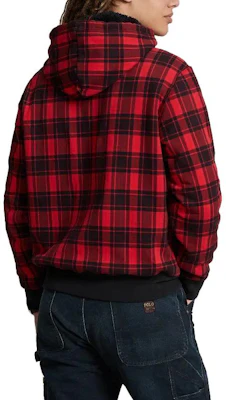Ralph Lauren Plaid Pile Fleece Embroidered Logo Hoodie Red MNPOKNI16823-211 Purchase Ralph Lauren Plaid Pile Fleece Embroidered Logo Hoodie Red MNPOKNI16823-211