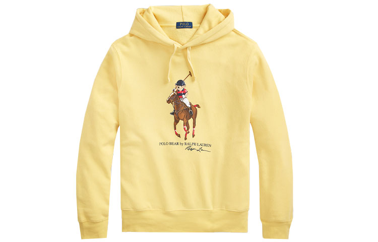 Ralph Lauren Polo Bear & Big Pony Graphic Hoodie Yellow MNPOKNI16821530