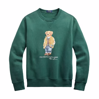 Ralph Lauren Polo Bear Cartoon Print Sweatshirt Unisex Green 710829165-003