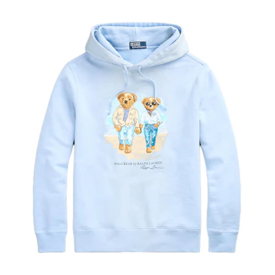 Ralph Lauren Polo Bear Hoodie Long Sleeve Blue MNPOKNI16823624-400