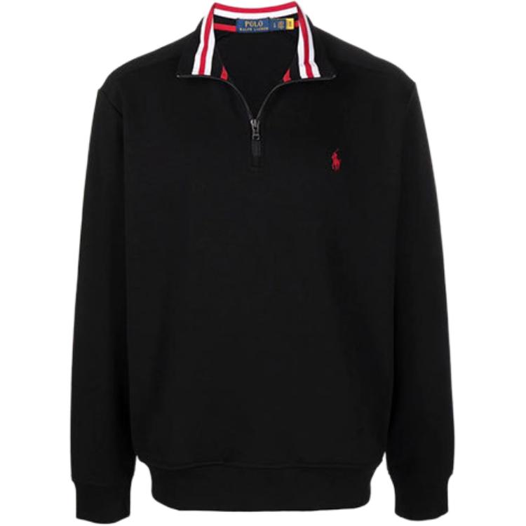 Ralph Lauren Polo Pony Half-Zip Sweatshirt Black 710814477-001