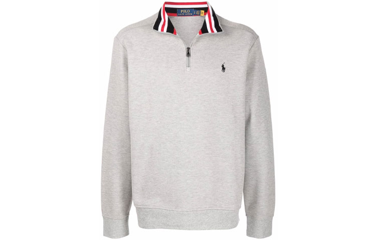 Ralph Lauren Polo Pony Half-Zip Sweatshirt Jacket Men’s Gray 710814477-003
