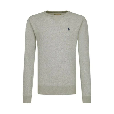 Ralph Lauren Pure Color Small Pony Embroidered Crewneck Sweatshirt Grey Mens 710792815-004
