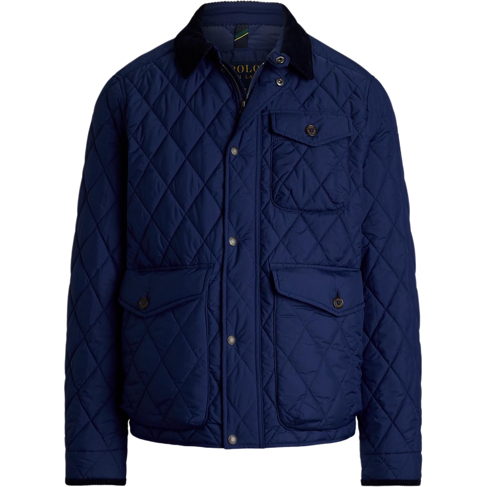 Ralph Lauren Quilted Waterproof Long Sleeve Jacket Navy Men 625555-DEEPBLUE