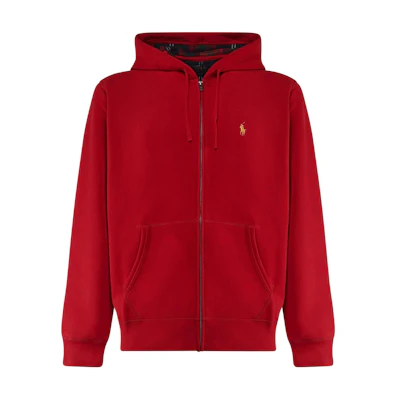Ralph Lauren Red Embroidered Logo Hoodie Zip-Up Jacket 710952256-001
