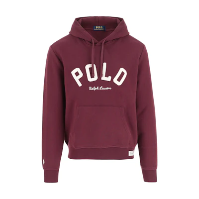 Ralph Lauren Red Letter Print Pullover Hoodie Men’s Long Sleeve 710952040-004