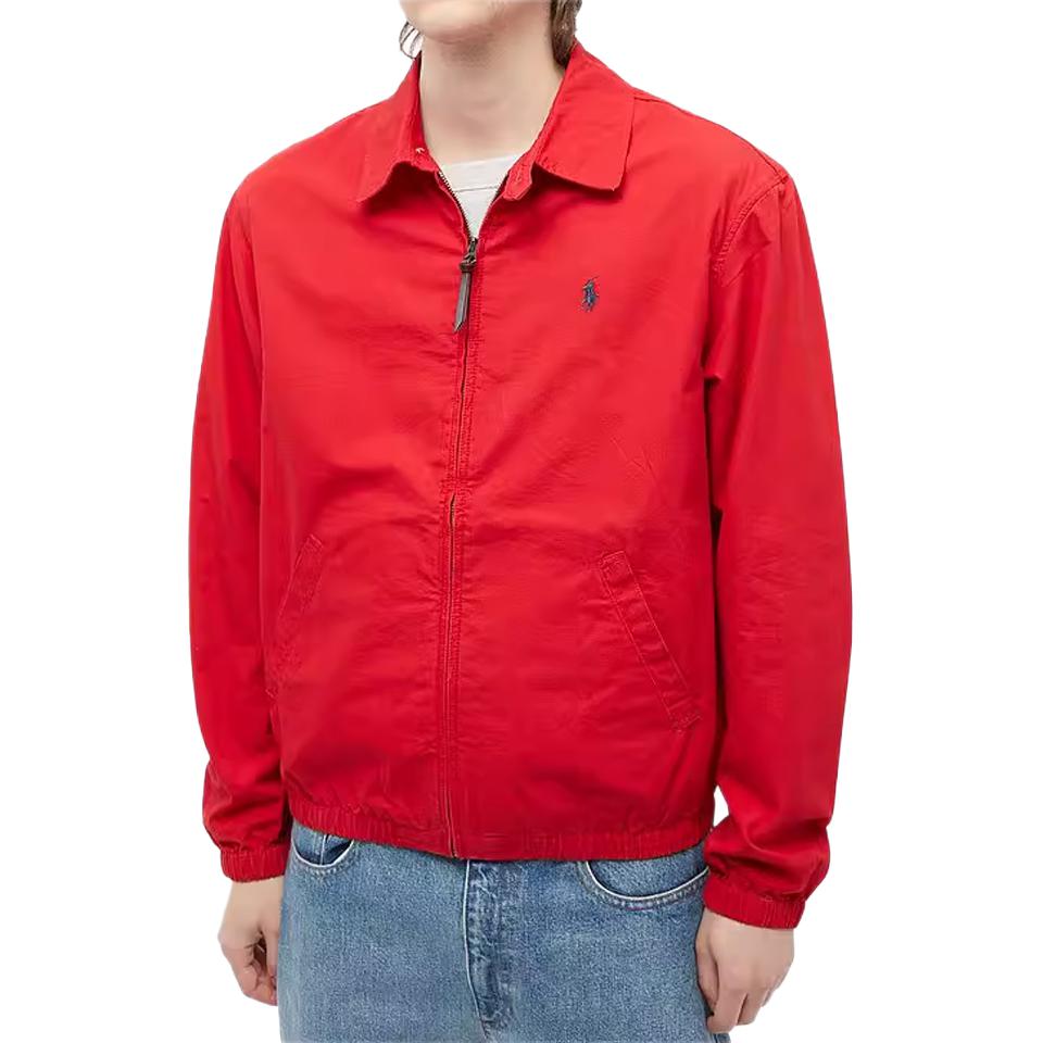 Ralph Lauren Red Logo Embroidered Long-Sleeve Polo Jacket 710704084-012