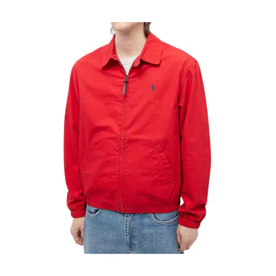 Ralph Lauren Red Logo Embroidered Long-Sleeve Polo Jacket 710704084-012