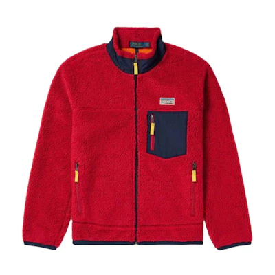 Ralph Lauren Red Long-Sleeve Jacket with Blue Trim for Men 1647597321535-245
