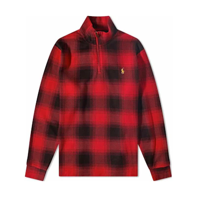 Ralph Lauren Red Plaid Embroidered Pony Casual Long-Sleeve Sweatshirt 710929580-001