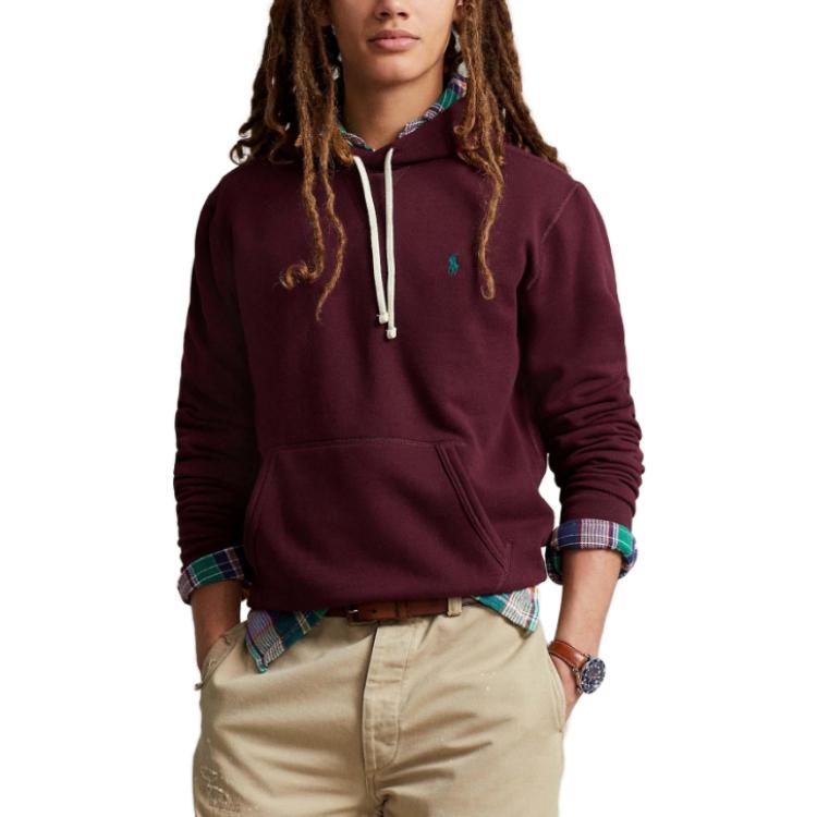 Ralph Lauren Red Solid Pullover Hoodie 710766778-087 圖 3