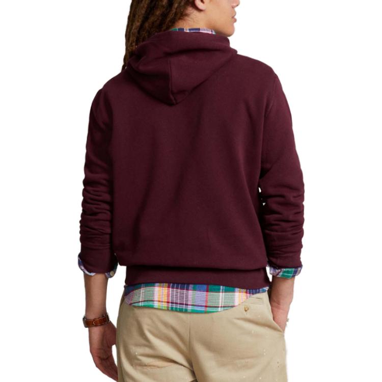 Ralph Lauren Red Solid Pullover Hoodie 710766778-087 圖 4