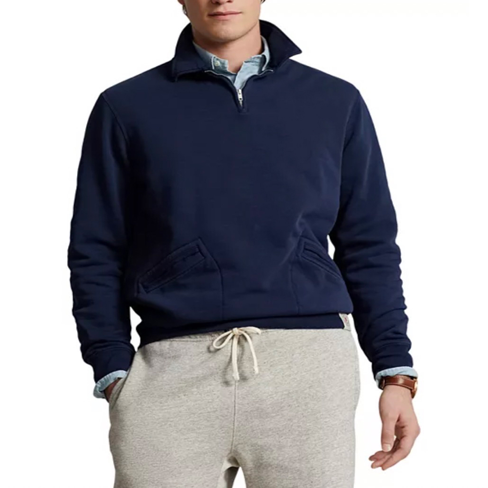 Ralph Lauren Ribbed Cuff Sweatshirt with Pocket in Navy Blue 710934754-001 圖 2