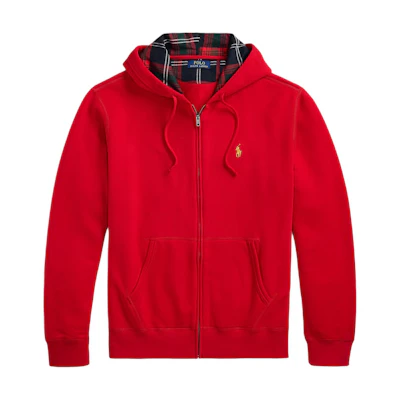 Ralph Lauren RL Fleece Full-Zip Logo Hoodie Jacket Red - Long Sleeve 100033185