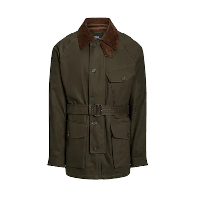 Ralph Lauren Sateen Belted Jacket Green Long Sleeve Casual Outerwear MNPOOTW16021-263
