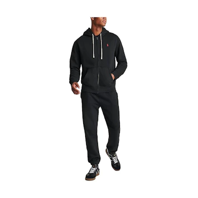 Ralph Lauren Slim Fit Solid Black Zip-Up Hoodie Jacket 13297001-001
