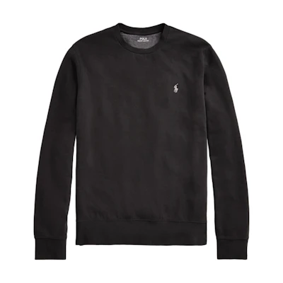 Ralph Lauren Small Pony Logo Crewneck Black Sweatshirt Long Sleeve 710680921-022