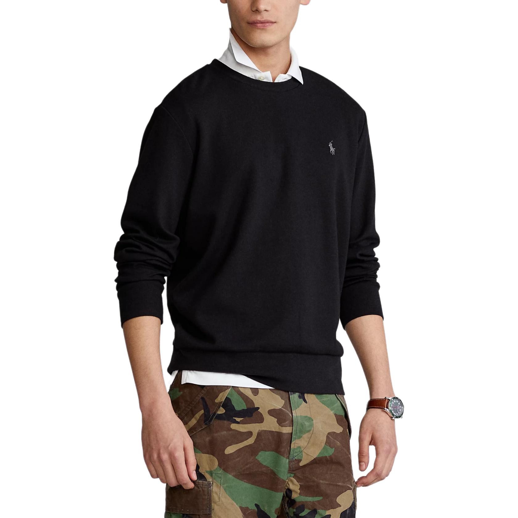 Ralph Lauren Small Pony Logo Crewneck Black Sweatshirt Long Sleeve 710680921-022 圖 4