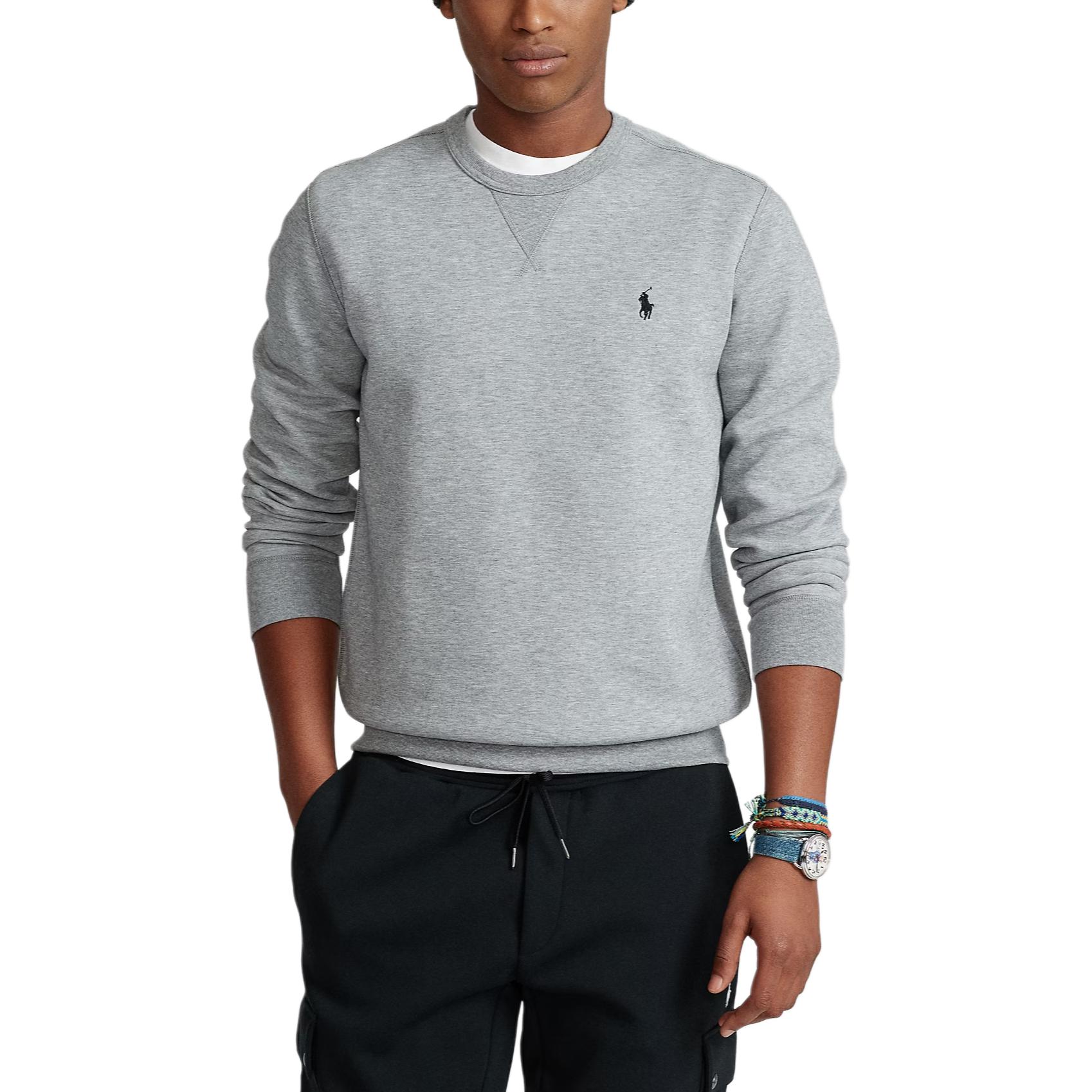 Ralph Lauren Small Pony Logo Embroidered Crewneck Sweatshirt Grey MNPOKNI16820867-020