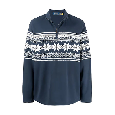 Ralph Lauren Snowflake Zip-Up Sweatshirt Blue 710853231-001