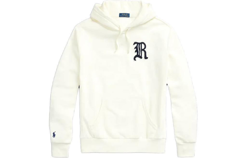 Ralph Lauren Solid Applique Hoodie White MNPOKNI16823149