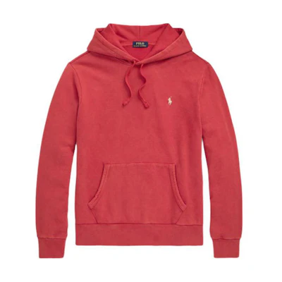 Ralph Lauren Solid Badge Pullover Hoodie Red 710916690-008