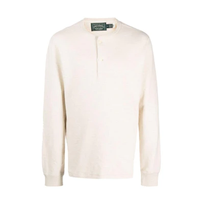 Ralph Lauren Solid Beige Crewneck Cotton Long-Sleeve Sweatshirt Men 710920514-001