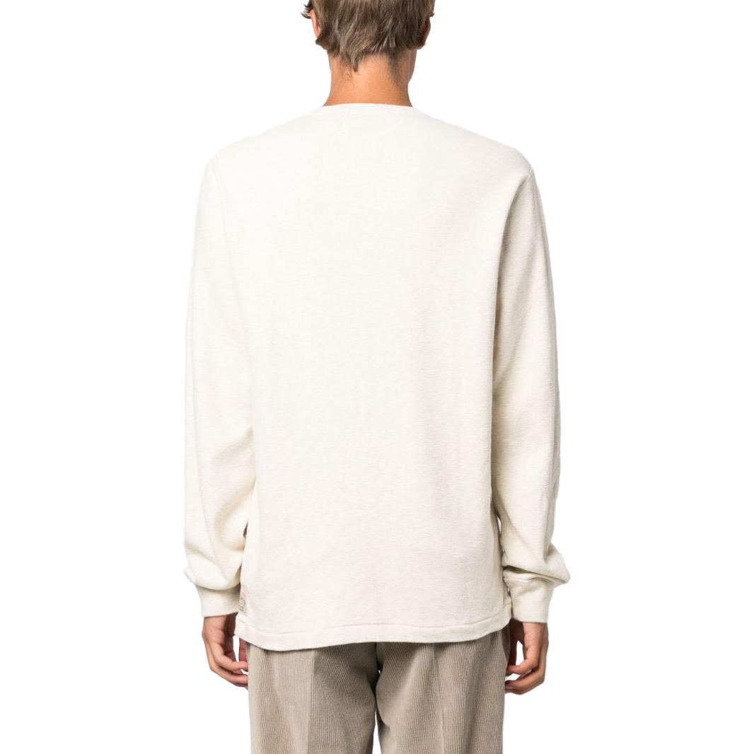 Ralph Lauren Solid Beige Crewneck Cotton Long-Sleeve Sweatshirt Men 710920514-001 圖 4