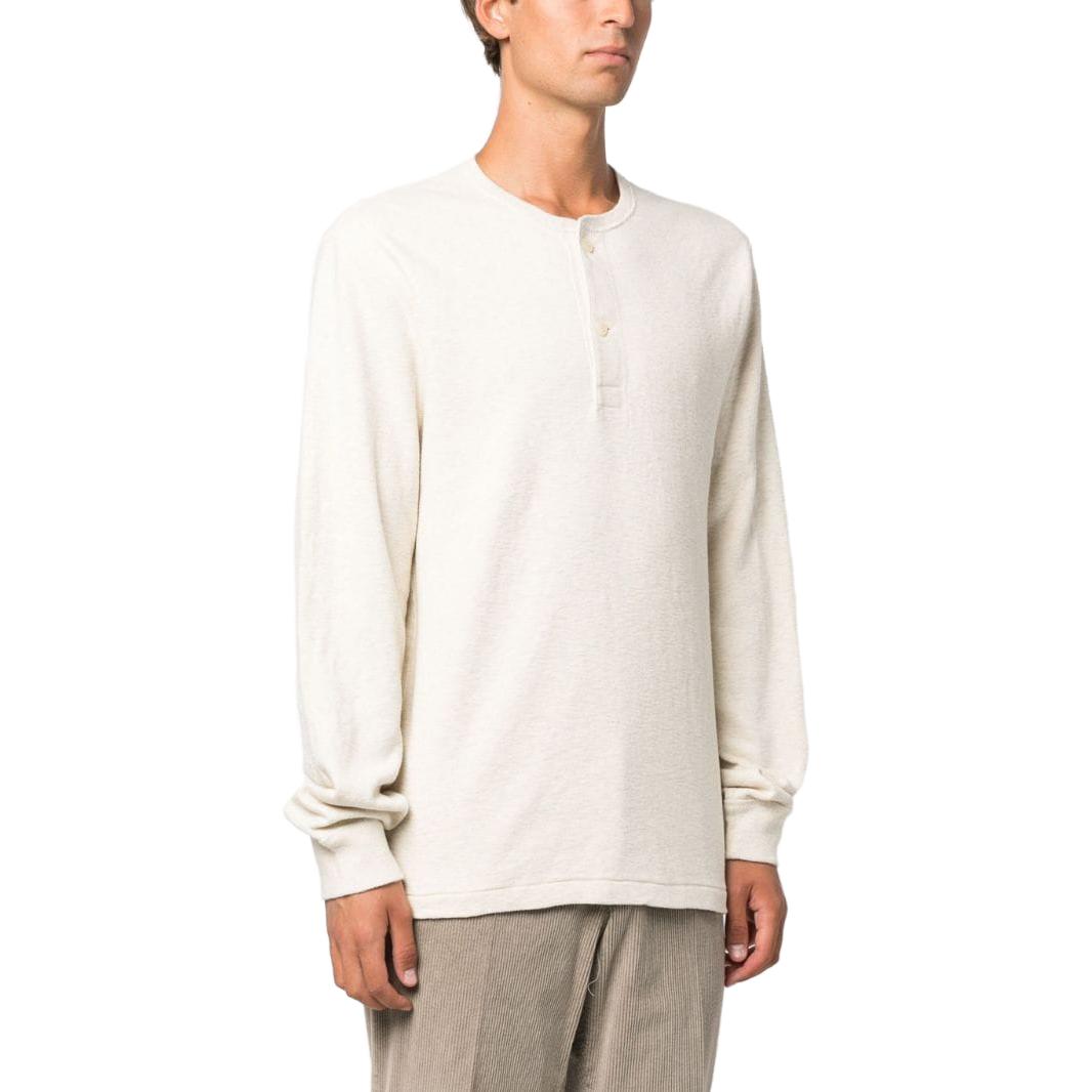 Ralph Lauren Solid Beige Crewneck Cotton Long-Sleeve Sweatshirt Men 710920514-001 圖 5