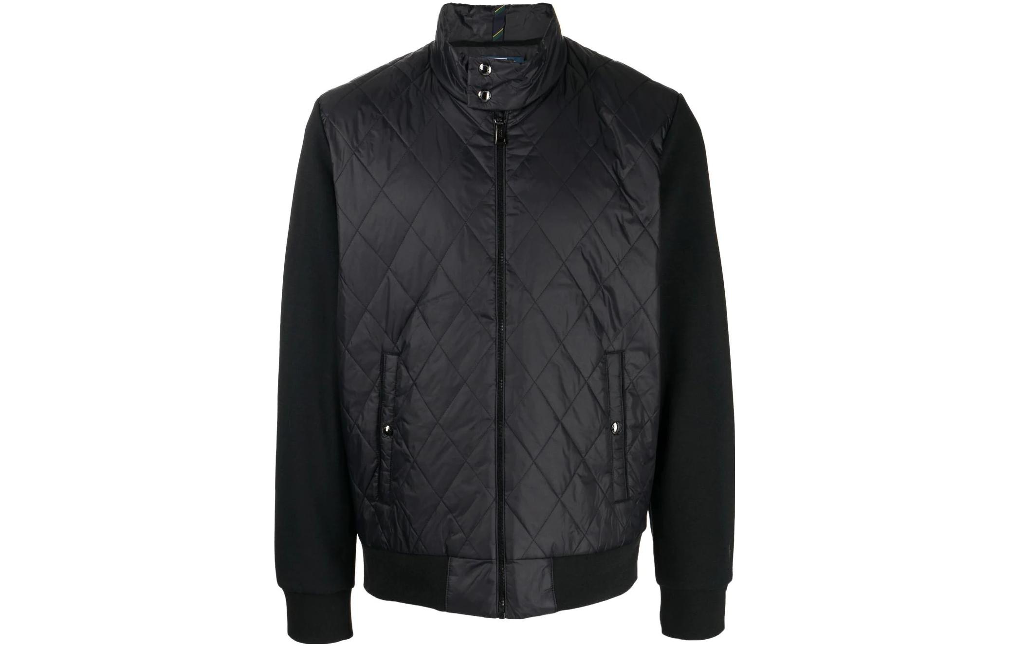 Ralph Lauren Solid Black High-Neck Zip-Up Jacket 710881847001