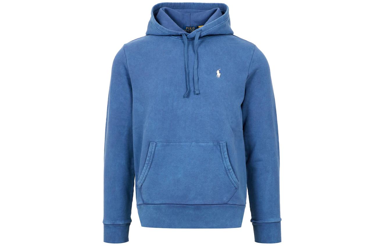 Ralph Lauren Solid Blue Hooded Long-Sleeve Sweatshirt 710916690-001 圖 2