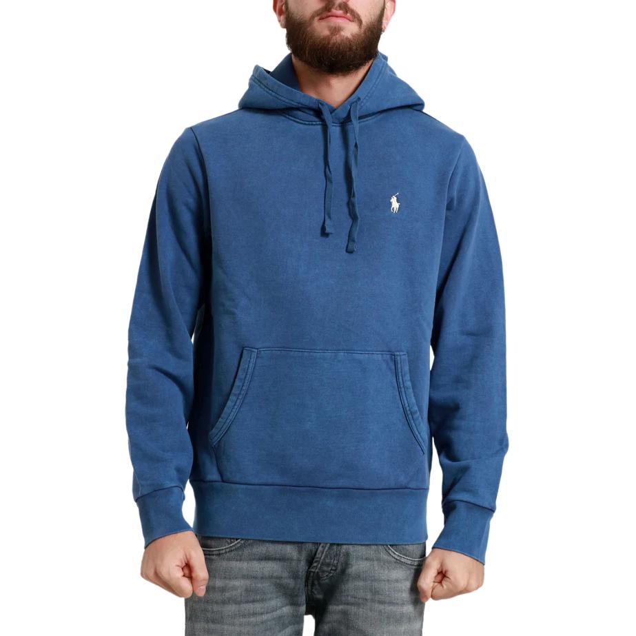 Ralph Lauren Solid Blue Hooded Long-Sleeve Sweatshirt 710916690-001 圖 3