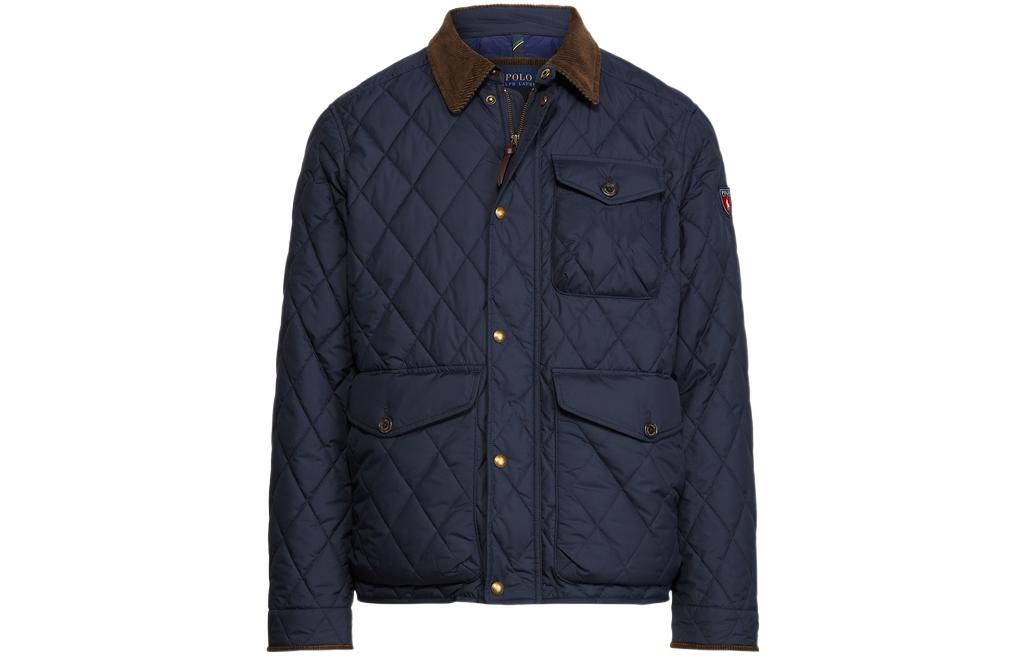 Ralph Lauren Solid Casual Collared Long-Sleeve Jacket Navy Blue FW21 FW22 MNPOOTW16020665